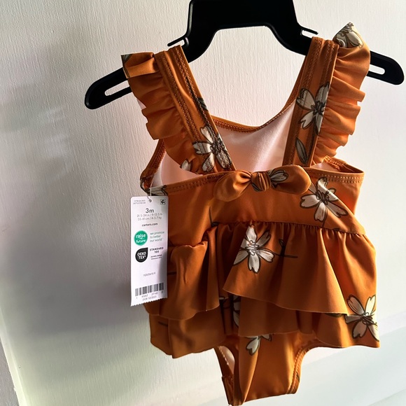 Carter’s | Baby Girl Carter's Floral 1-Piece Swimsuit, 3 month - Picture 4 of 6